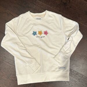 Life is Good White Sweatshirt